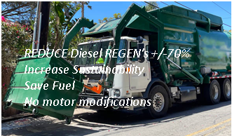 Garbage truck — Reduce Diesel REGENs +/-70%, Increase Sustainability, Save Fuel, No motor modifications